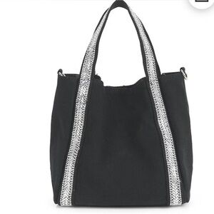 Black and Silver beaded detail Women's Tote Bag